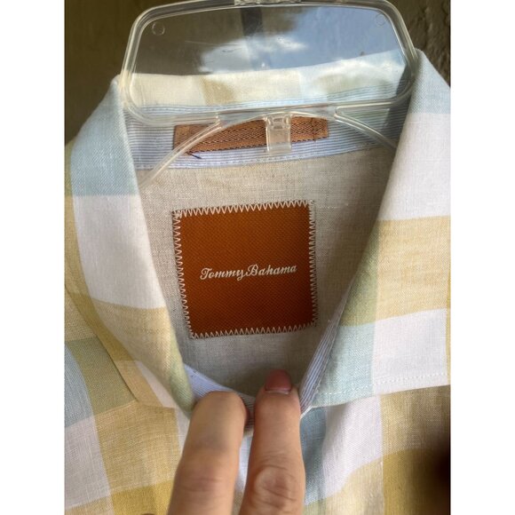 Tommy Bahama Linen Long Sleeve Shirt Size XL Mens Plaid 93645 - Picture 4 of 5